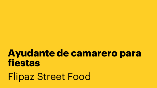 Ayudante de camarero para fiestas