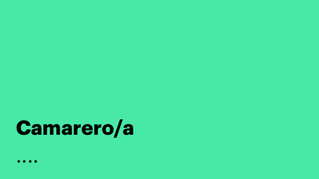 Camarero/a