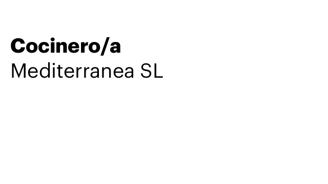 Cocinero/a