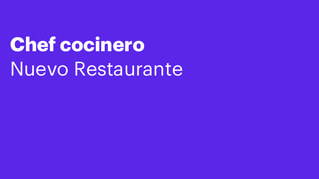 Chef cocinero