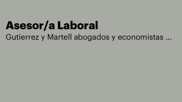 Asesor/a Laboral