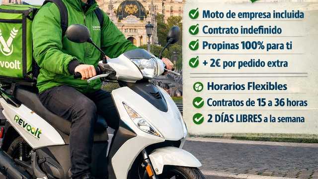🛵 Gana hasta 1.500 € al mes como Repartidor en Madrid