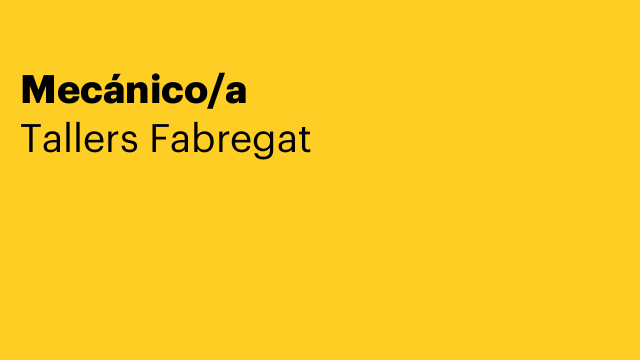 Mecánico/a