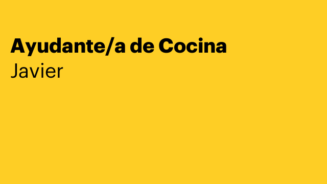Ayudante/a de Cocina
