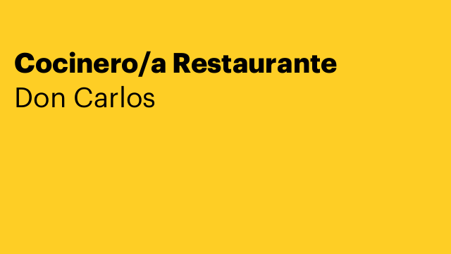 Cocinero/a Restaurante
