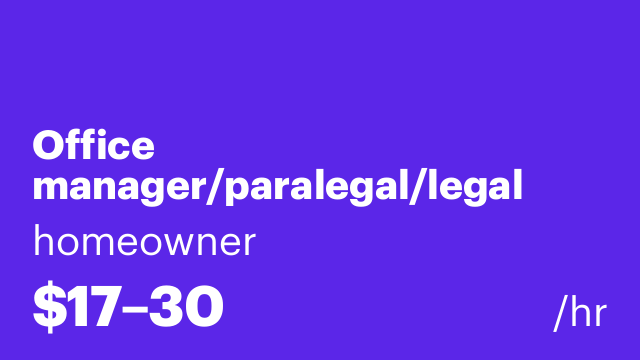 Office manager/paralegal/legal assistant
