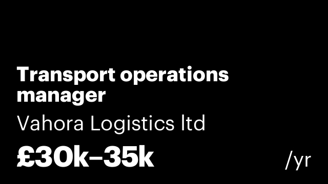 Transport operations manager