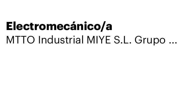 Electromecánico/a
