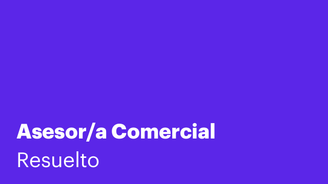 Asesor/a Comercial