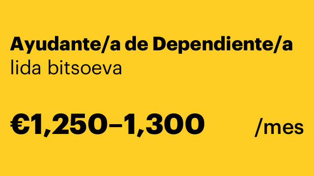 Ayudante/a de Dependiente/a