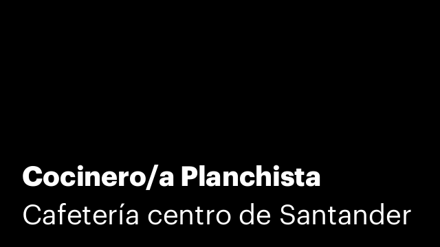 Cocinero/a Planchista