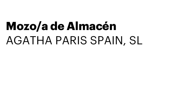 Mozo/a de Almacén