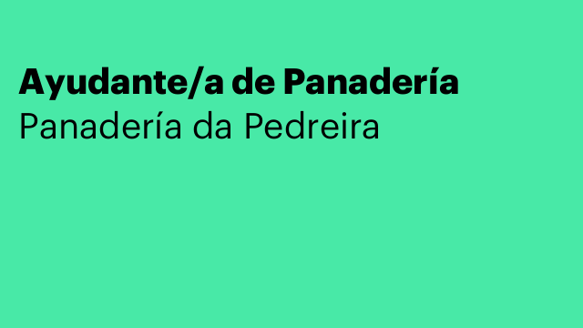 Ayudante/a de Panadería