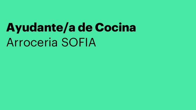 Ayudante/a de Cocina