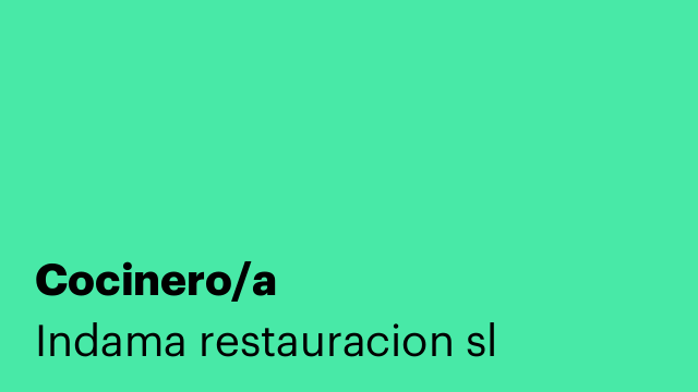 Cocinero/a
