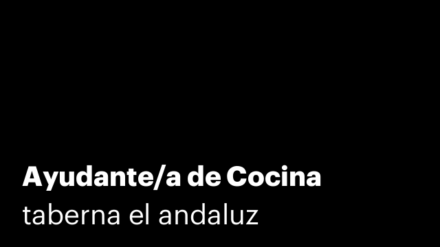 Ayudante/a de Cocina