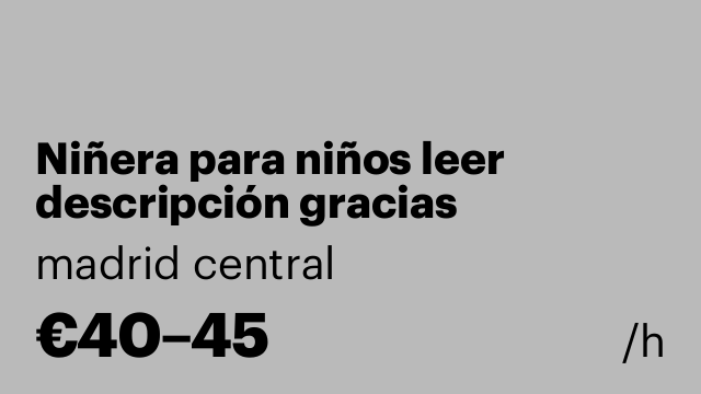 Niñera para niños leer descripción gracias