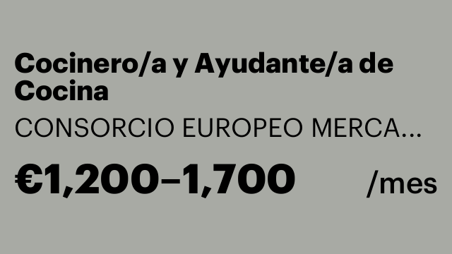 Cocinero/a y Ayudante/a de Cocina