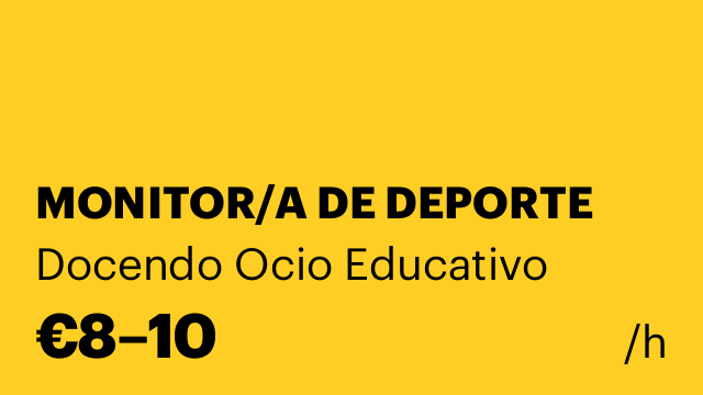 MONITOR/A DE DEPORTE