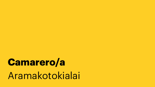 Camarero/a