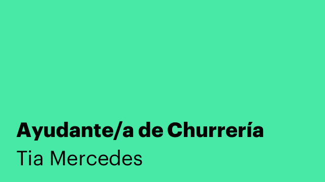 Ayudante/a de Churrería