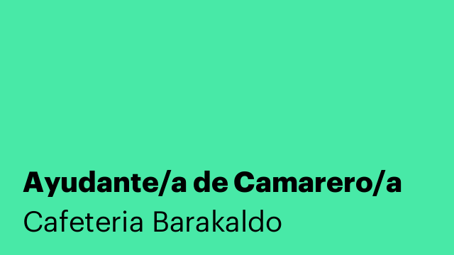 Ayudante/a de Camarero/a