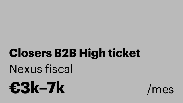 Closers B2B High ticket