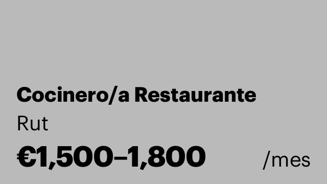 Cocinero/a Restaurante