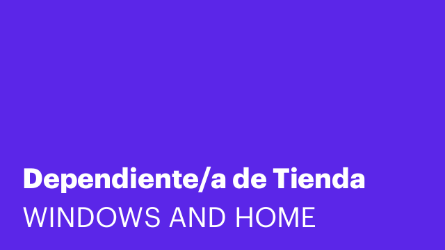 Dependiente/a de Tienda