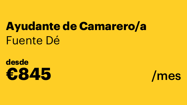 Ayudante de Camarero/a