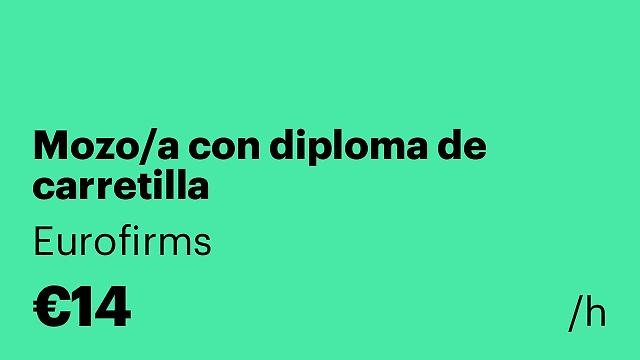Mozo/a con diploma de carretilla