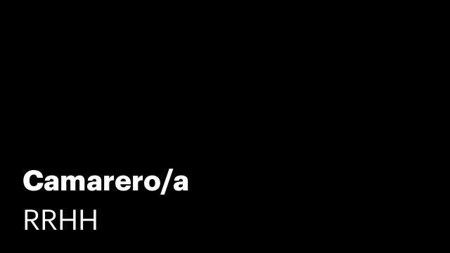 Camarero/a