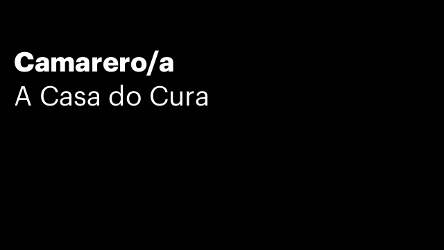 Camarero/a
