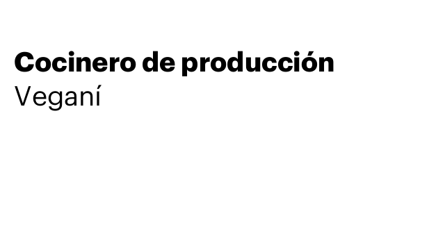 Cocinero de producción