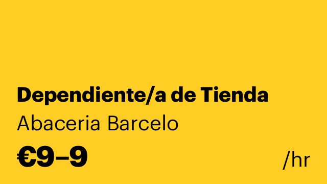 Dependiente/a de Tienda
