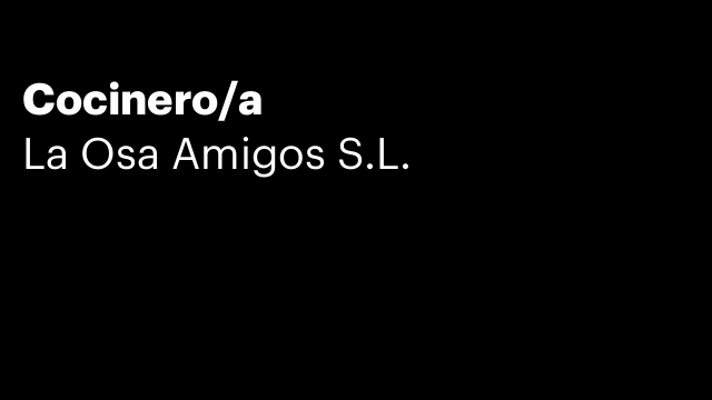 Cocinero/a
