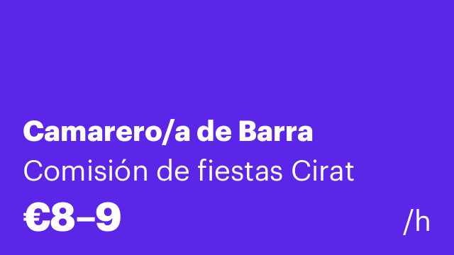 Camarero/a de Barra