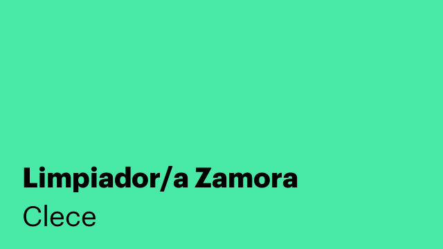 Limpiador/a Zamora