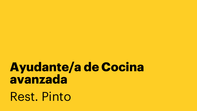 Ayudante/a de Cocina avanzada