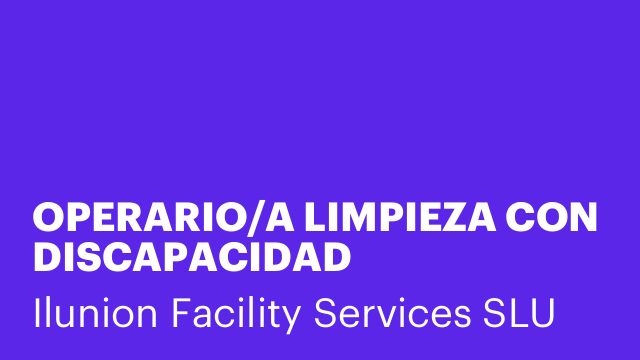 OPERARIO/A LIMPIEZA CON DISCAPACIDAD ANTEQUERA