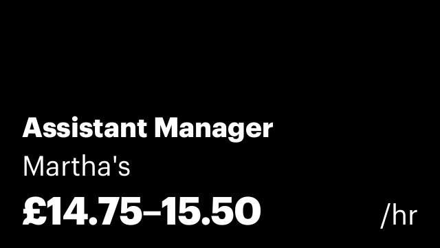 Assistant Manager