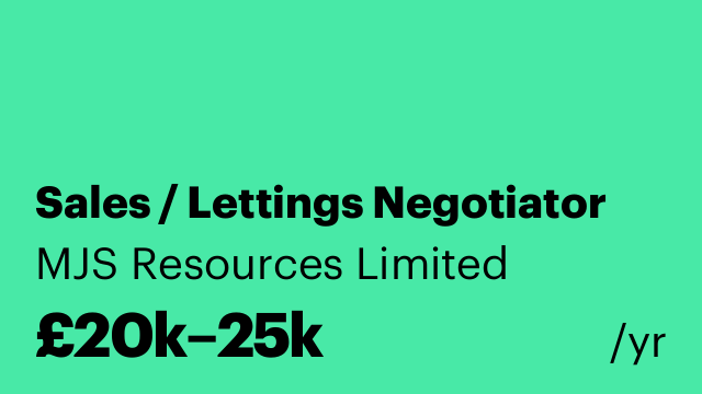 Sales / Lettings Negotiator