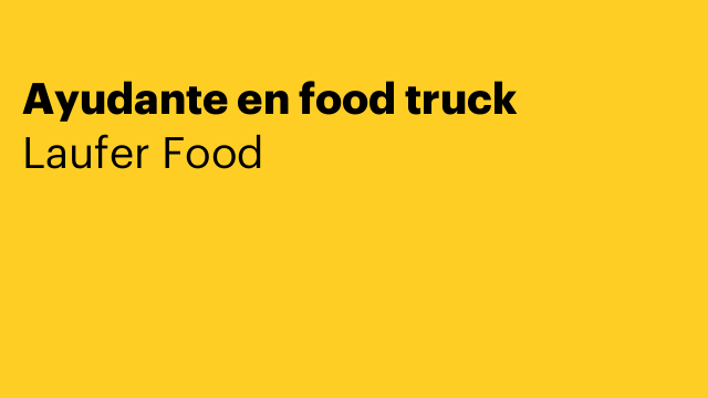 Ayudante en food truck