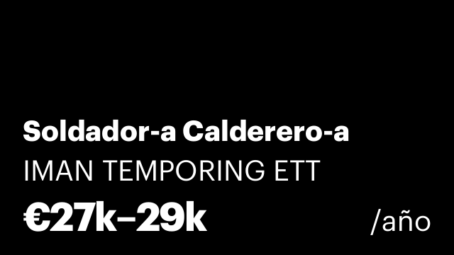 Soldador-a Calderero-a