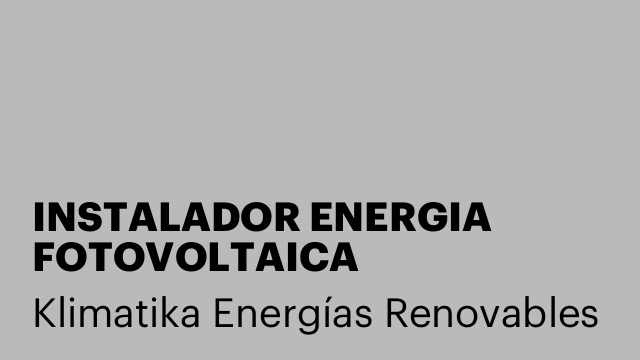 INSTALADOR ENERGIA FOTOVOLTAICA