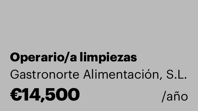 Operario/a limpiezas