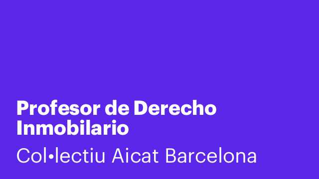 Profesor de Derecho Inmobilario