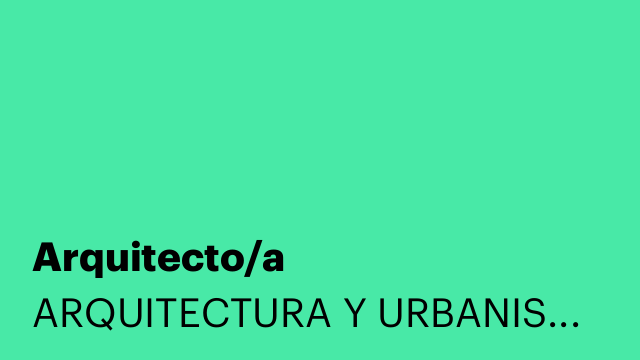 Arquitecto/a