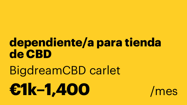 dependiente/a para tienda de CBD
