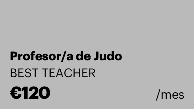 Profesor/a de Judo